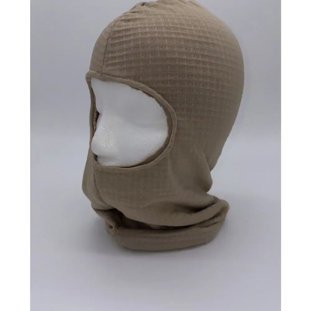 Grid-Texture Performance Balaclava – Tan/Beige Tactical Face Mask